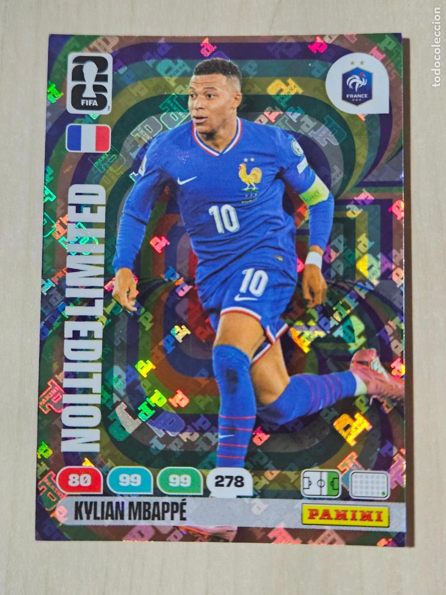 Cromos de f&uacute;tbol: MBAPPE FRANCIA LIMITED EDITION PANINI ADRENALYN FIFA WORLD CUP 26 2026