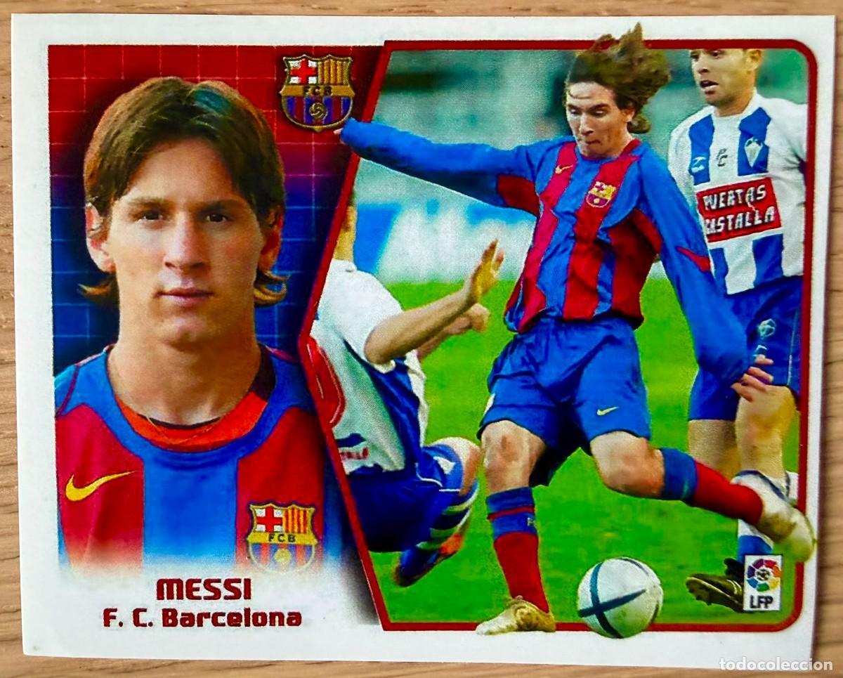 Cromos de f&uacute;tbol: MESSI BARCELONA 05 06 2005 2006 FACSIMIL VERSION ADHESIVO NUEVO SIN PEGAR LIGA ESTE (LEER)