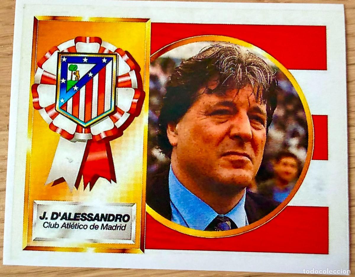 Cromos de f&uacute;tbol: D&acute;ALESSANDRO ENTRENADOR ATLETICO MADRID 94 95 1994 1995 FACSIMIL VERSION ADHESIVO NUEVO SIN PEGAR