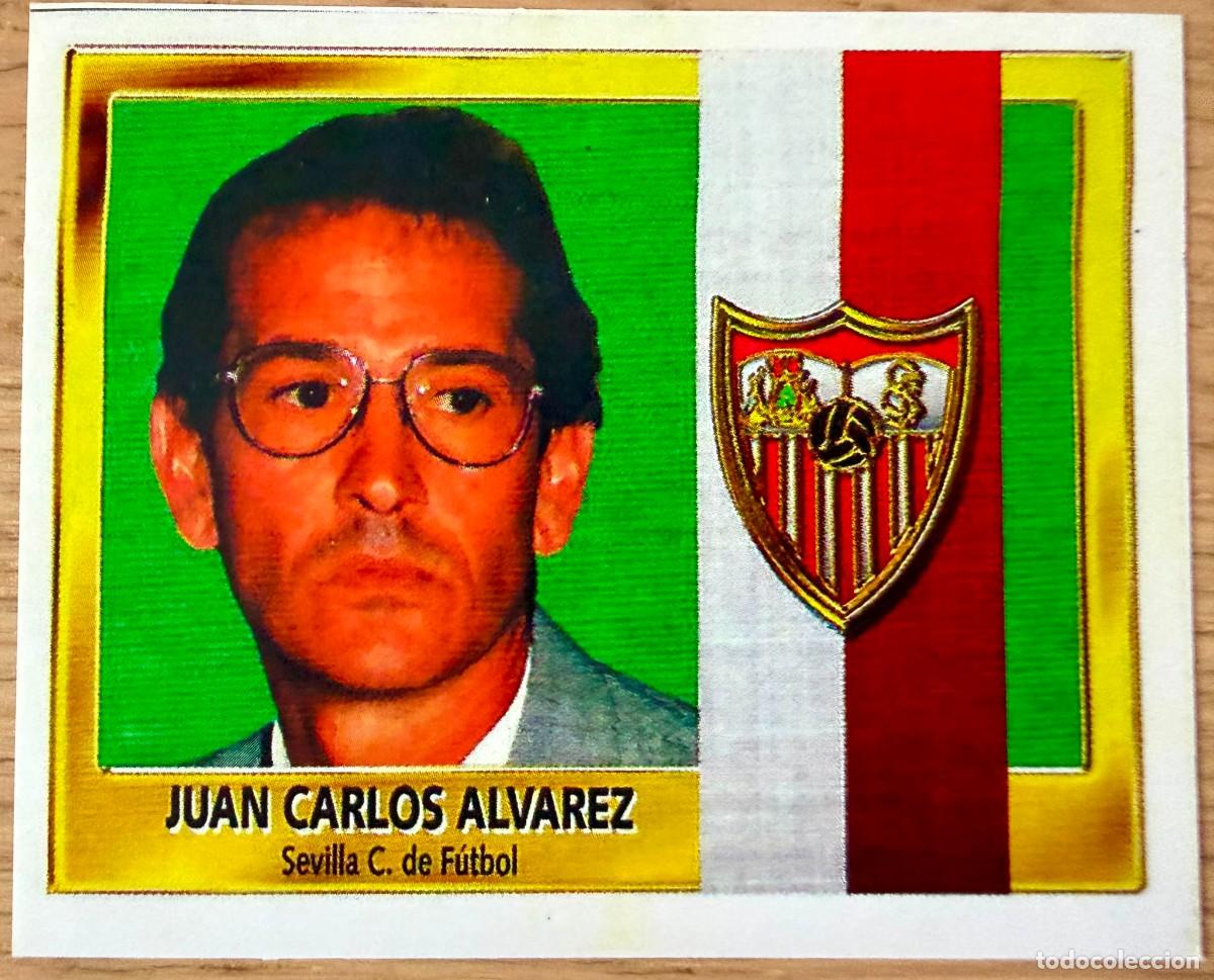 Cromos de f&uacute;tbol: JUAN CARLOS ALVAREZ ENTRENADOR SEVILLA 95 96 1995 1996 FACSIMIL VERSION ADHESIVO NUEVO SIN PEGAR