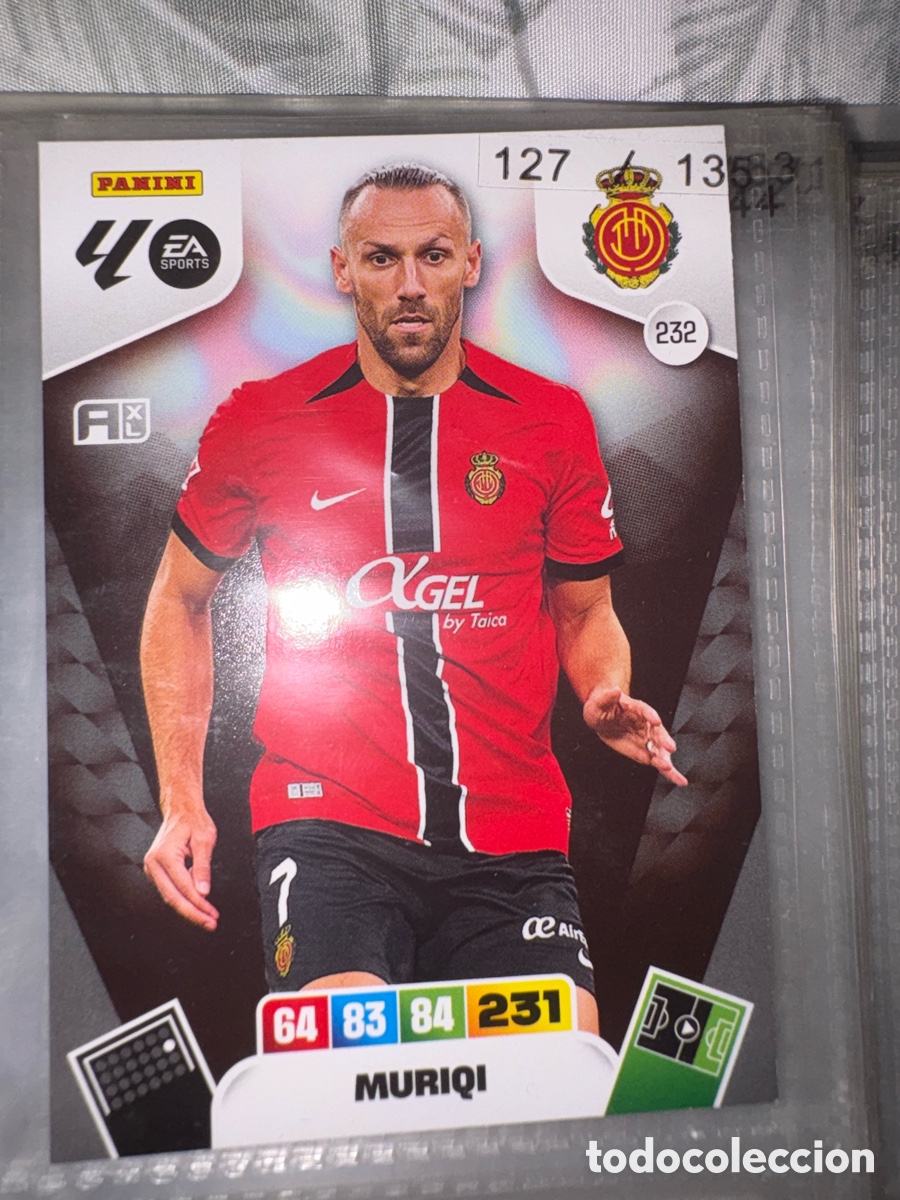 Cromos de f&uacute;tbol: Muriqi n&uacute;mero 232 del Mallorca cromo adrenalyn XL 25-26 2025-2026