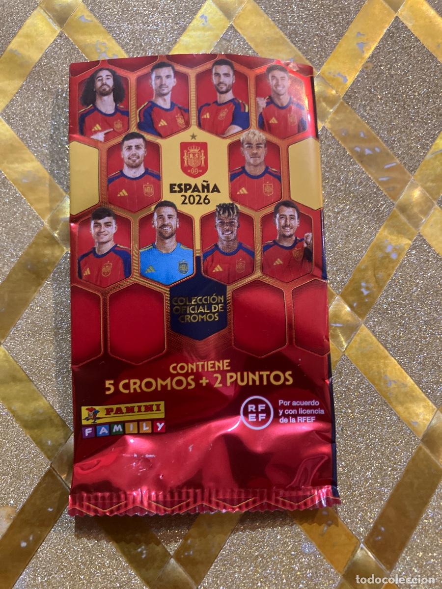Cromos de f&uacute;tbol: SOBRE DE CROMOS ABIERTO Y VAC&Iacute;O ESPA&Ntilde;A 2026 PANINI !