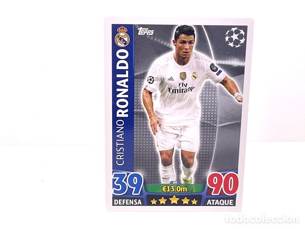 Cromos de f&uacute;tbol: CROMO N&ordm; 89 CRISTIANO RONALDO TOPPS CHAMPIONS LEAGUE MATCH ATTAX 2015 - 2016