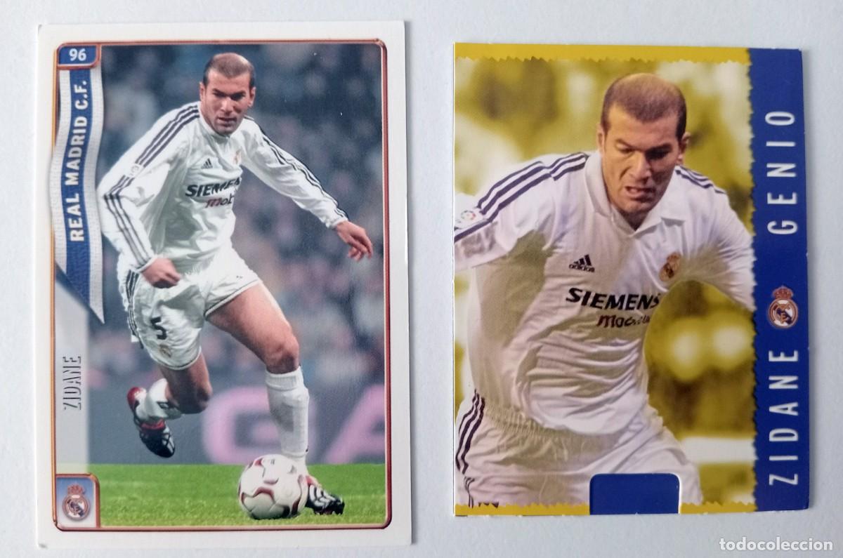 Cromos de f&uacute;tbol: LOTE 2 CROMOS ZIDANE REAL MADRID FUTBOL MUNDI CROMO 2004-2005