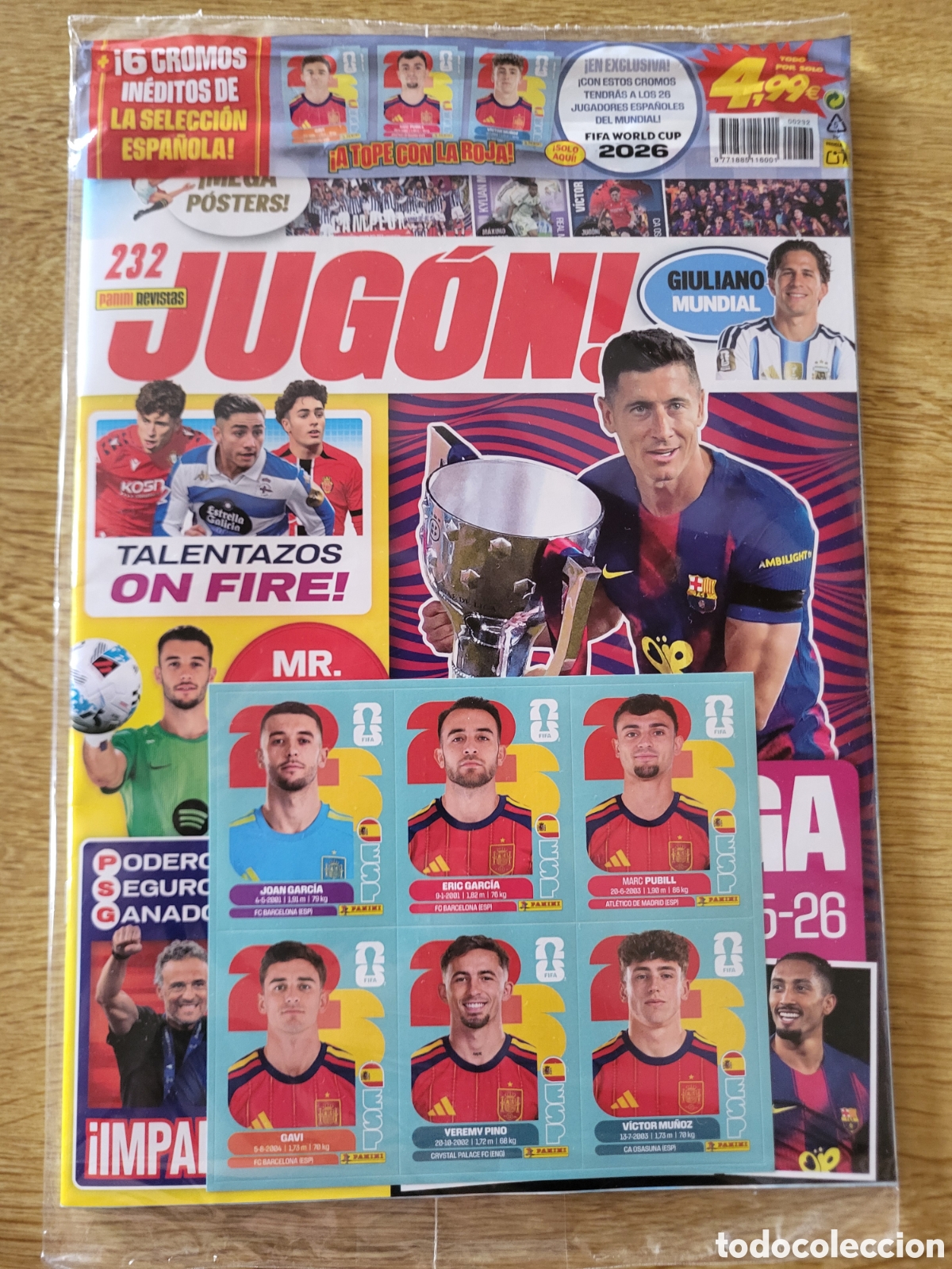 Cromos de f&uacute;tbol: Revista jugon 232 Espa&ntilde;a mundial 2026