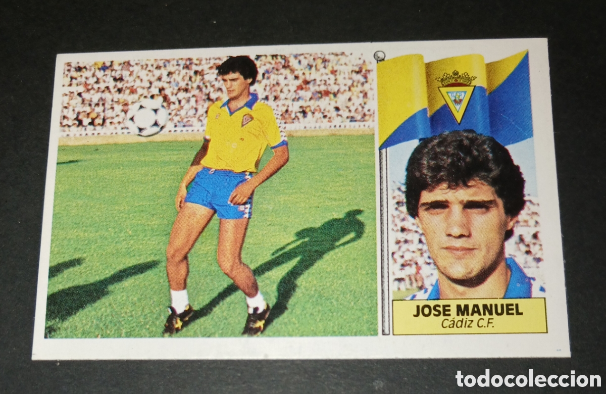 Cromos de f&uacute;tbol: Cromo Jos&eacute; Manuel - C&aacute;diz C.F. - Liga 86/87 (1986/1987) Ediciones Este - Sin pegar / Nuevo
