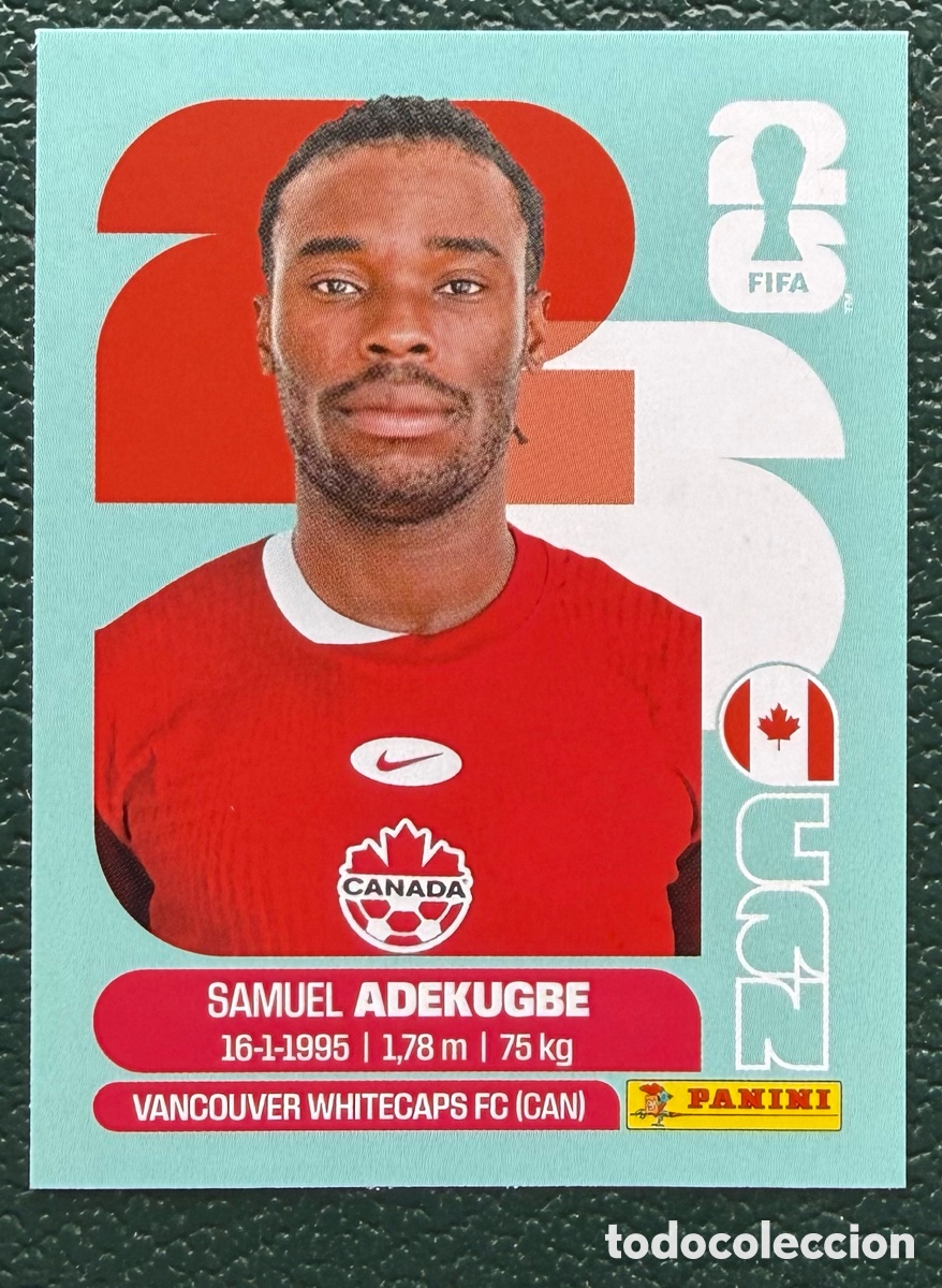 Cromos de Futebol: CAN 5 SAMUEL ADEKUGBE CANADA CROMOS ALBUM FIFA WORLD CUP MUNDIAL 2026 PANINI