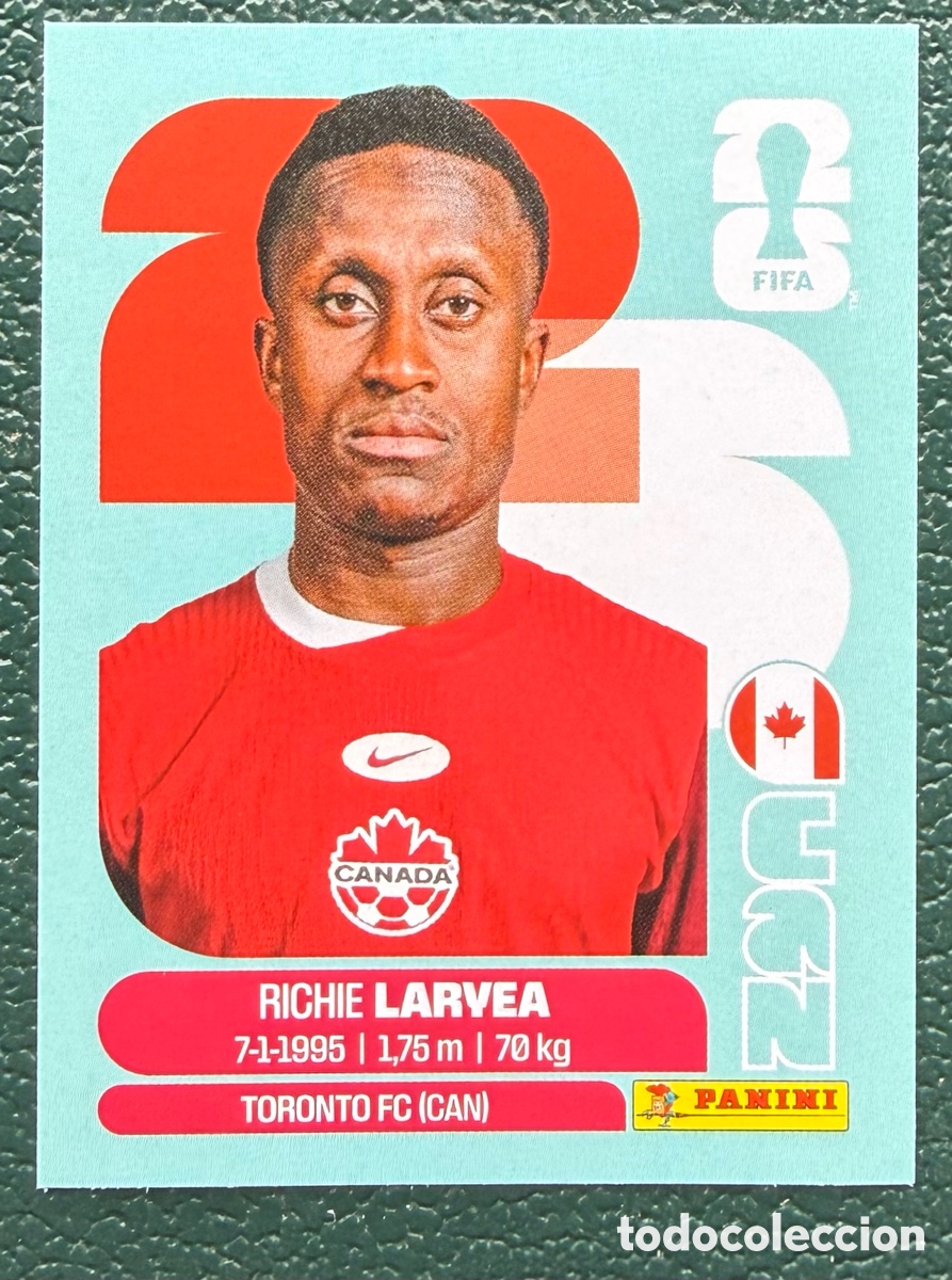 Cromos de Futebol: CAN 6 RICHIE LARYEA CANADA CROMOS ALBUM FIFA WORLD CUP MUNDIAL 2026 PANINI