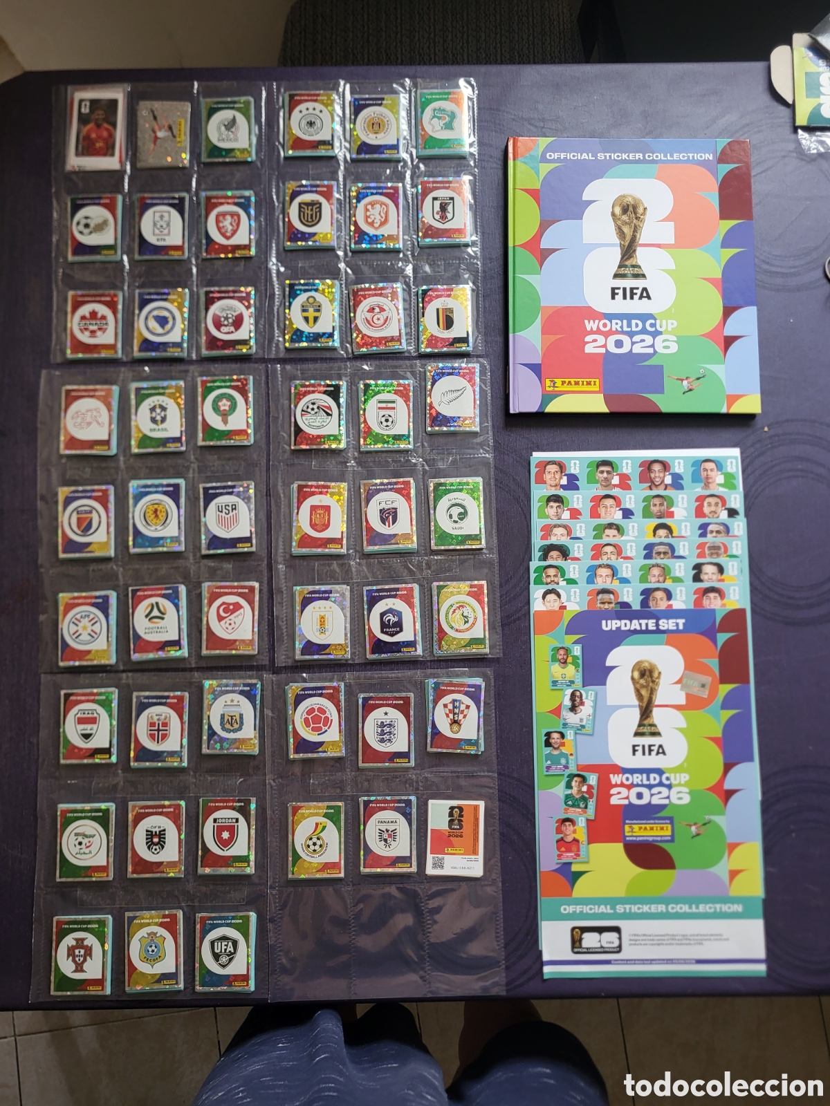 Cromos de f&uacute;tbol: Album TAPA DURA completo (980) + actualizaci&oacute;n (120) + coca cola (12)