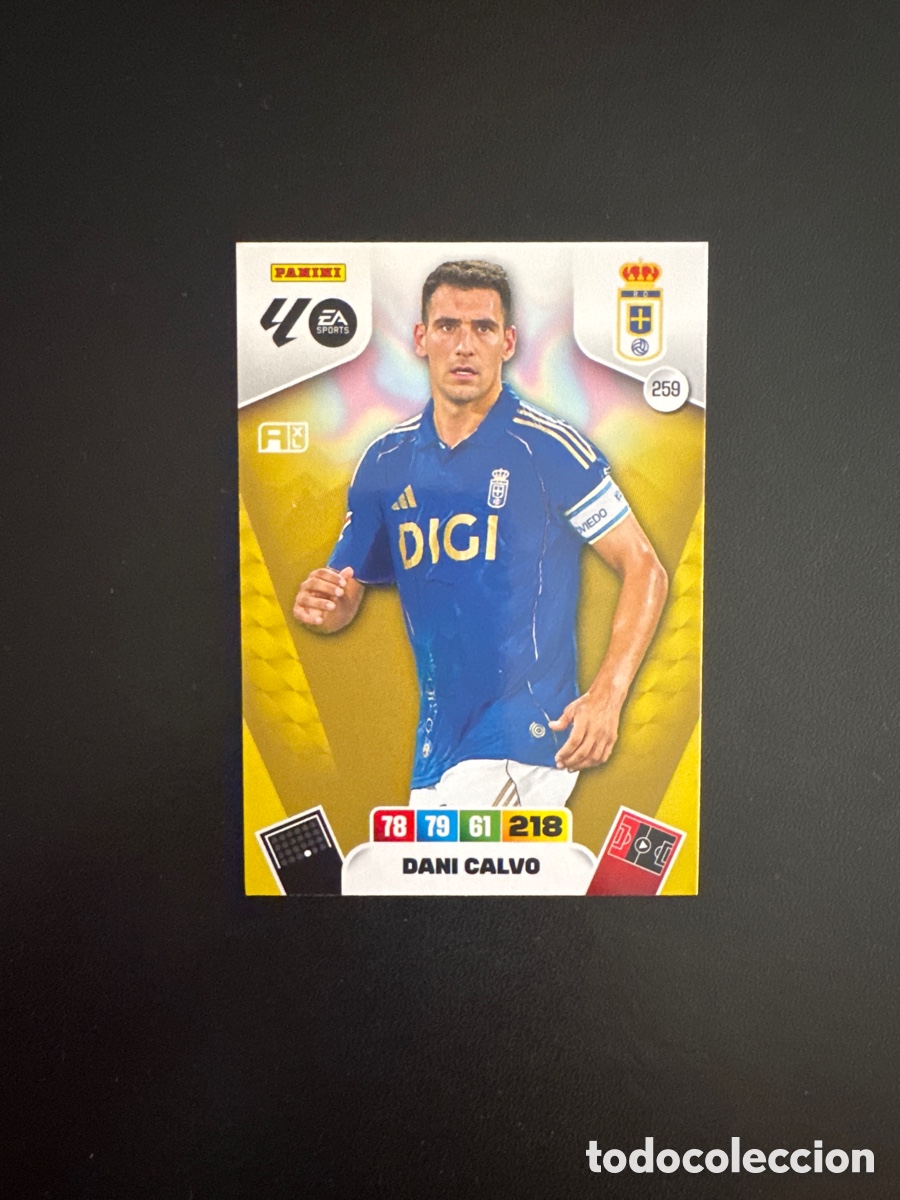 Cromos de f&uacute;tbol: DANI CALVO OVIEDO NUMERO 259 ADRENALYN 2025 2026