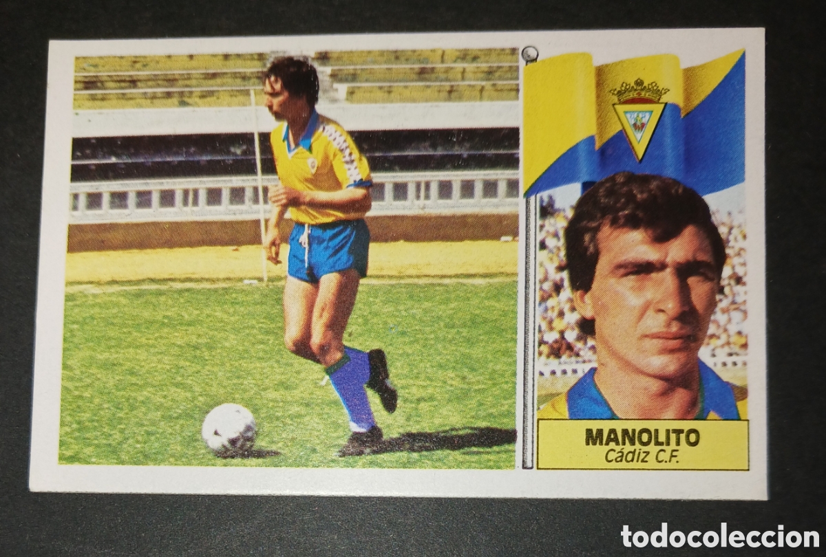 Cromos de f&uacute;tbol: Cromo Manolito - C&aacute;diz C.F. - Liga 1986/1987 (86/87) - Ediciones Este - Sin pegar (Nunca pegado)
