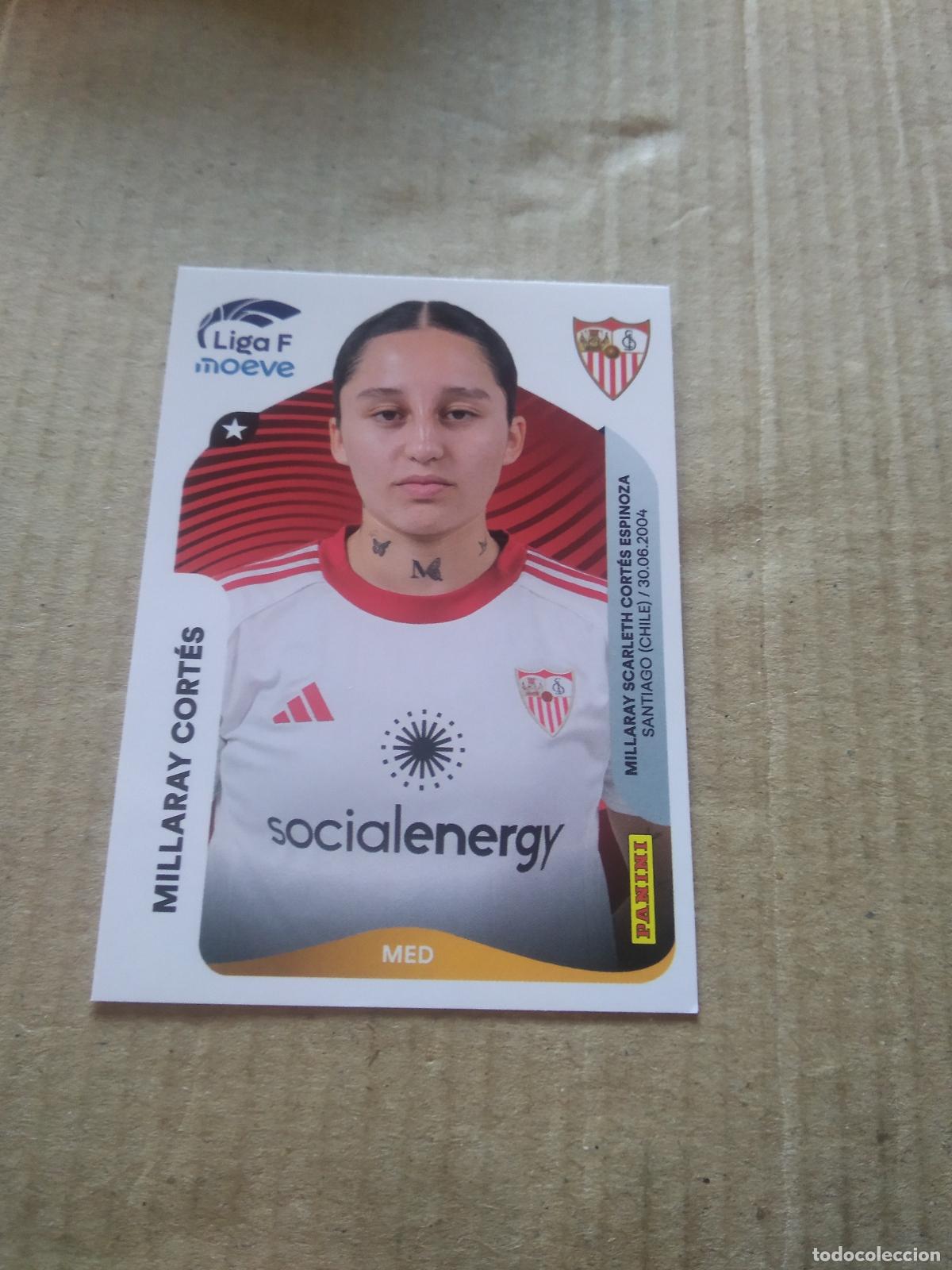 Cromos de f&uacute;tbol: 316 MILLARAY CORTES SEVILLA CROMO FUTBOL PANINI LIGA FEMENINA 2025-2026 LIGA F 25-26