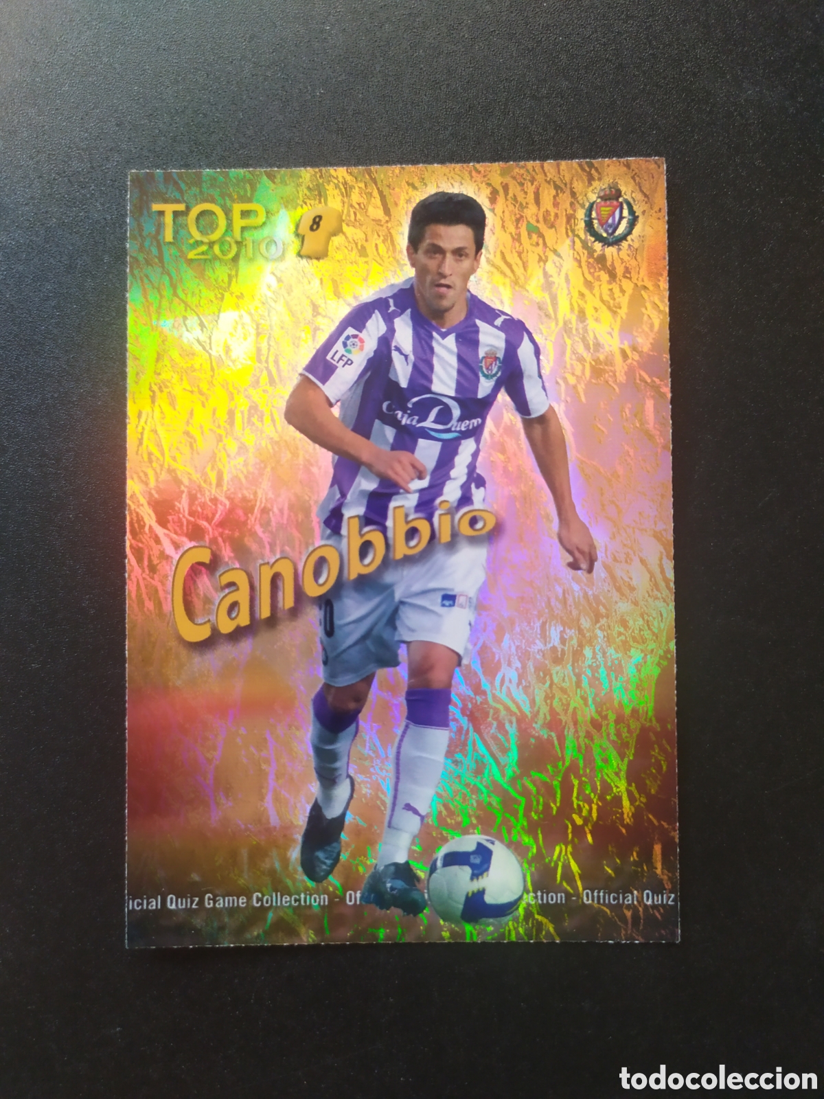 Cromos de f&uacute;tbol: Mundicromo fichas Liga 2009 2010 09 10 Canobbio top brillo jaspeado n&deg; 606 Valladolid