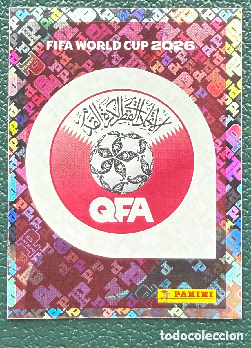 Fu&szlig;ball-Sticker: QAT 1 ESCUDO QATAR CROMOS ALBUM FIFA WORLD CUP MUNDIAL 2026 PANINI