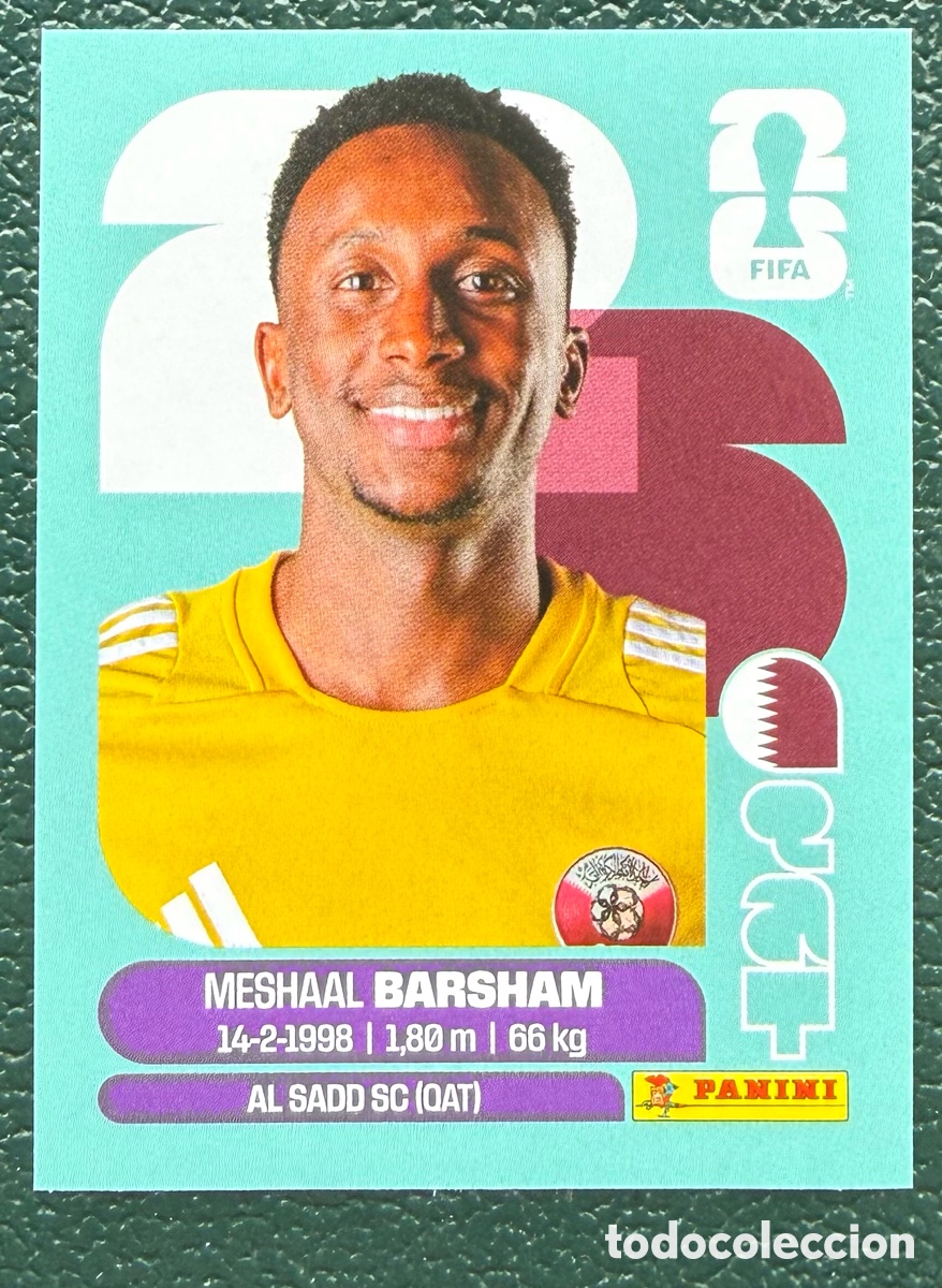 Football Stickers: QAT 2 MESHAAL BARSHAM QATAR CROMOS ALBUM FIFA WORLD CUP MUNDIAL 2026 PANINI
