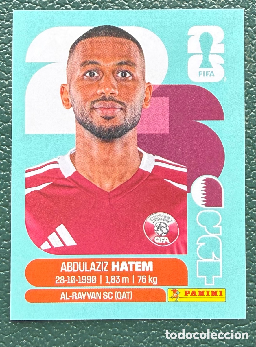 Football Stickers: QAT 15 ABDULAZIZ HATEM QATAR CROMOS ALBUM FIFA WORLD CUP MUNDIAL 2026 PANINI