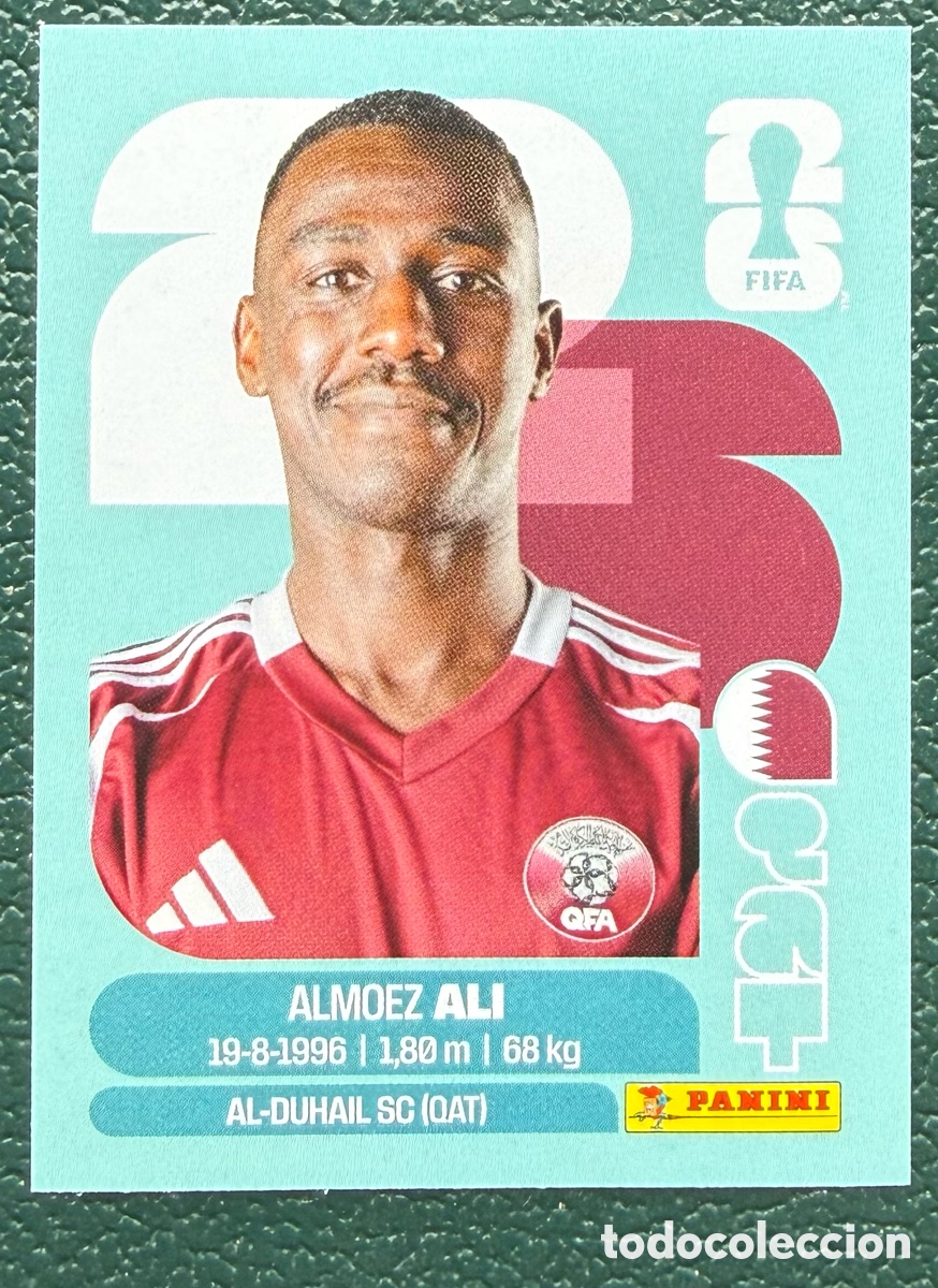 Football Stickers: QAT 20 ALMOEZ ALI QATAR CROMOS ALBUM FIFA WORLD CUP MUNDIAL 2026 PANINI