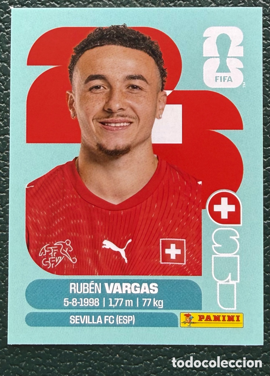 Football Stickers: SUI 18 RUBEN VARGAS SUIZA CROMOS ALBUM FIFA WORLD CUP MUNDIAL 2026 PANINI