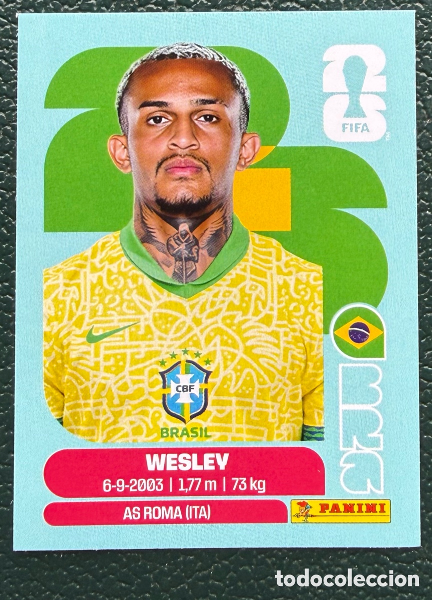 Fu&szlig;ball-Sticker: BRA 8 WESLEY BRASIL CROMOS ALBUM FIFA WORLD CUP MUNDIAL 2026 PANINI