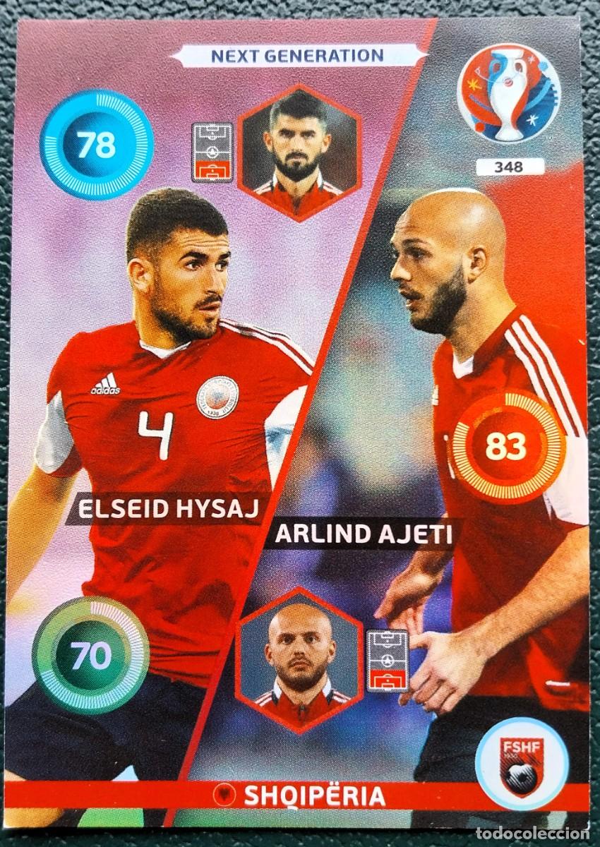 Cromos de f&uacute;tbol: 348 ELSEID HYSAJ / ARLIND AJETI ALBANIA FICHAS ALBUM ADRENALYN XL EUROCOPA FRANCIA 2016