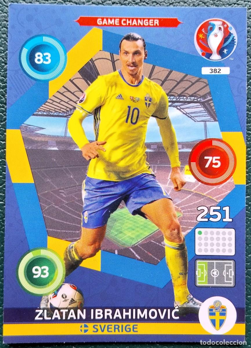 Cromos de f&uacute;tbol: 382 ZLATAN IBRAHIMOVIC SUECIA FICHAS ALBUM ADRENALYN XL EUROCOPA FRANCIA 2016