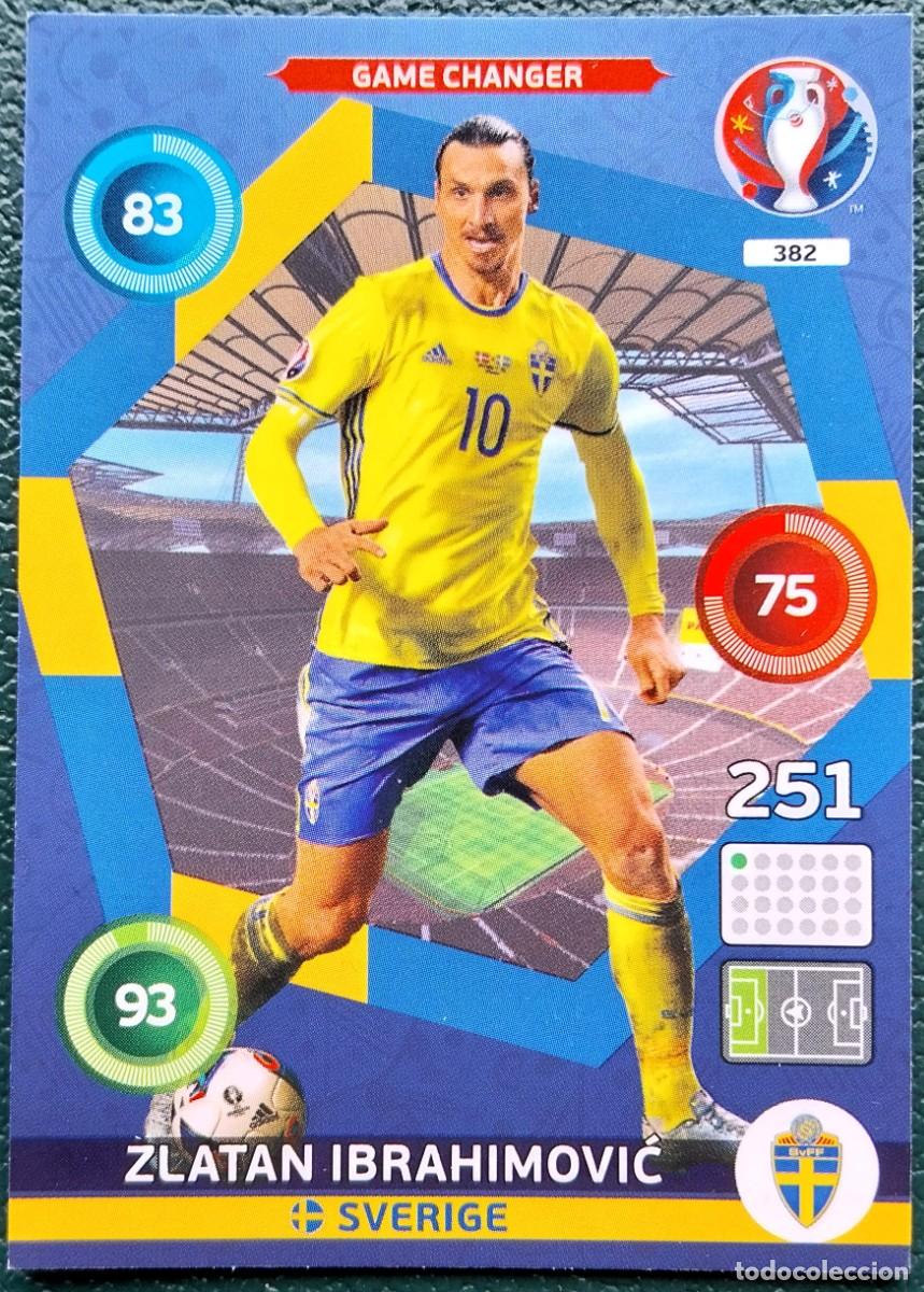 Cromos de f&uacute;tbol: 382 ZLATAN IBRAHIMOVIC SUECIA FICHAS ALBUM ADRENALYN XL EUROCOPA FRANCIA 2016