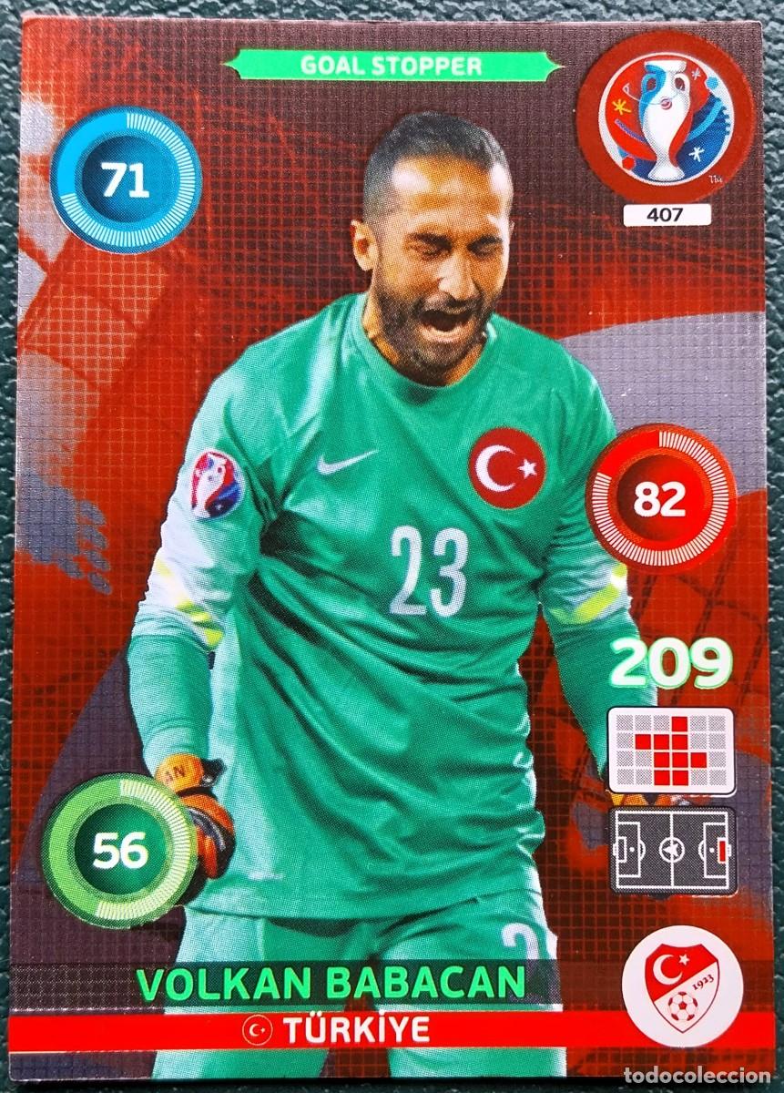 Cromos de f&uacute;tbol: 407 VOLKAN BABACAN TURQUIA FICHAS ALBUM ADRENALYN XL EUROCOPA FRANCIA 2016
