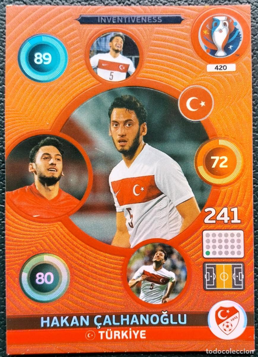Cromos de f&uacute;tbol: 420 HAKAN &Ccedil;ALHANOGLU TURQUIA FICHAS ALBUM ADRENALYN XL EUROCOPA FRANCIA 2016
