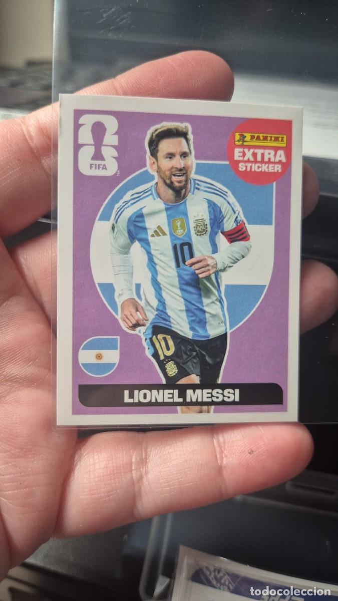 Cromos de f&uacute;tbol: PANINI WORLD CUP 2026 - EXTRA STICKER LIONEL MESSI PURPLE / VIOLETA - IMPECABLE