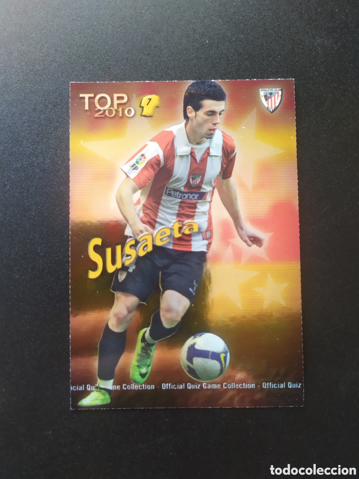 Cromos de f&uacute;tbol: Mundicromo fichas Liga 2009 2010 09 10 Susaeta top brillo rojo dorado n&deg; 603 Athletic Bilbao