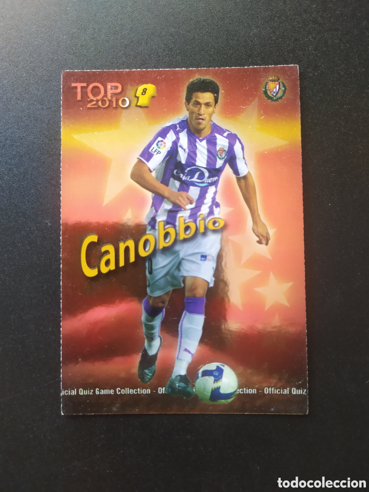 Cromos de f&uacute;tbol: Mundicromo fichas Liga 2009 2010 09 10 Canobbio top brillo rojo n&deg; 606 Valladolid