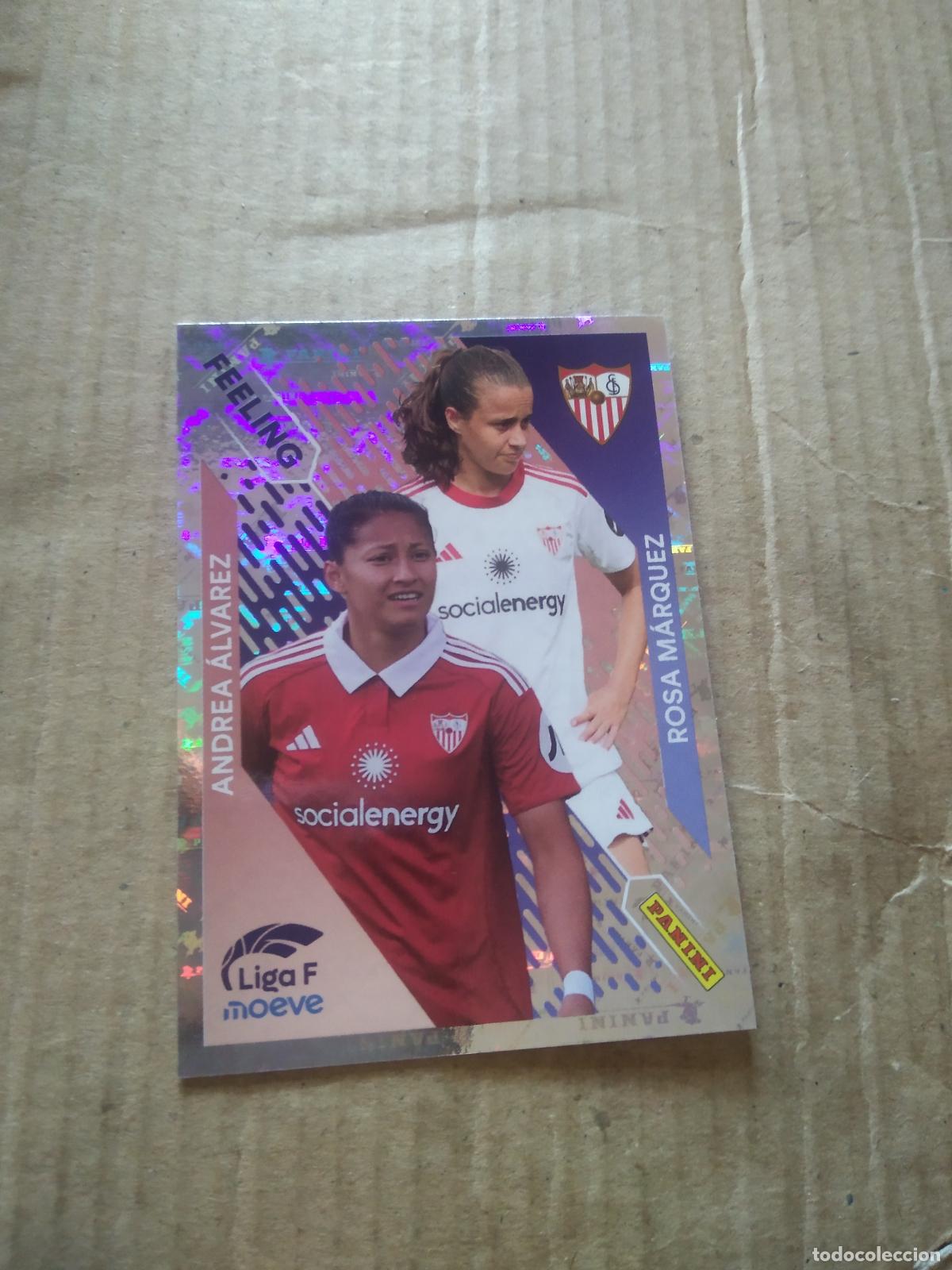 Cromos de f&uacute;tbol: 371 ANDREA ALVAREZ ROSA MARQUEZ SEVILLA CROMO FUTBOL PANINI LIGA FEMENINA 2025-2026 LIGA F 25-26