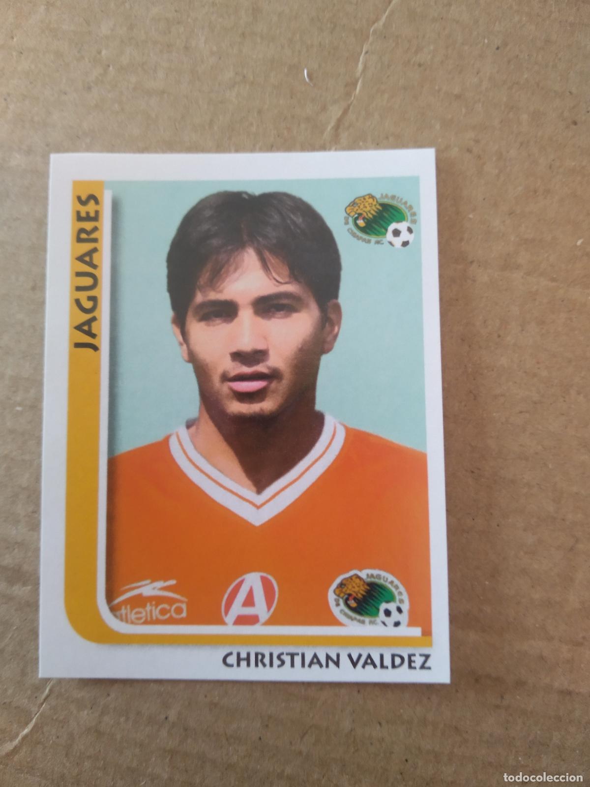Cromos de f&uacute;tbol: CHRISTIAN VALDEZ JAGUARES CROMO STICKER ESTAMPA PANINI LIGA M&Eacute;XICO F&Uacute;TBOL SUPERFUTBOL 2009