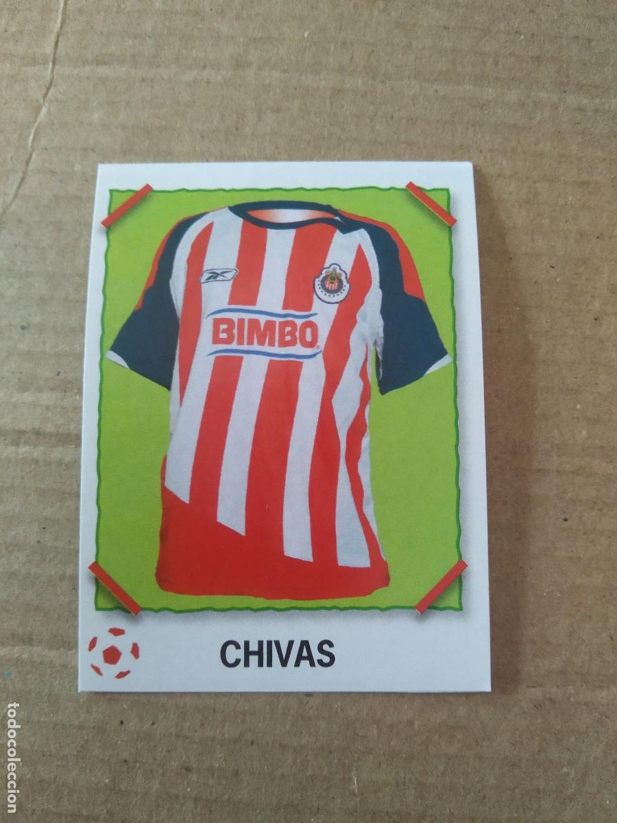 Cromos de f&uacute;tbol: CAMISETA CHIVAS CROMO PANINI LIGA M&Eacute;XICO F&Uacute;TBOL SUPERFUTBOL SUPER FUTBOL 2007