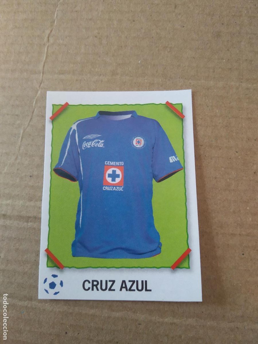 Cromos de f&uacute;tbol: CAMISETA CRUZ AZUL CROMO PANINI LIGA M&Eacute;XICO F&Uacute;TBOL SUPERFUTBOL SUPER FUTBOL 2007