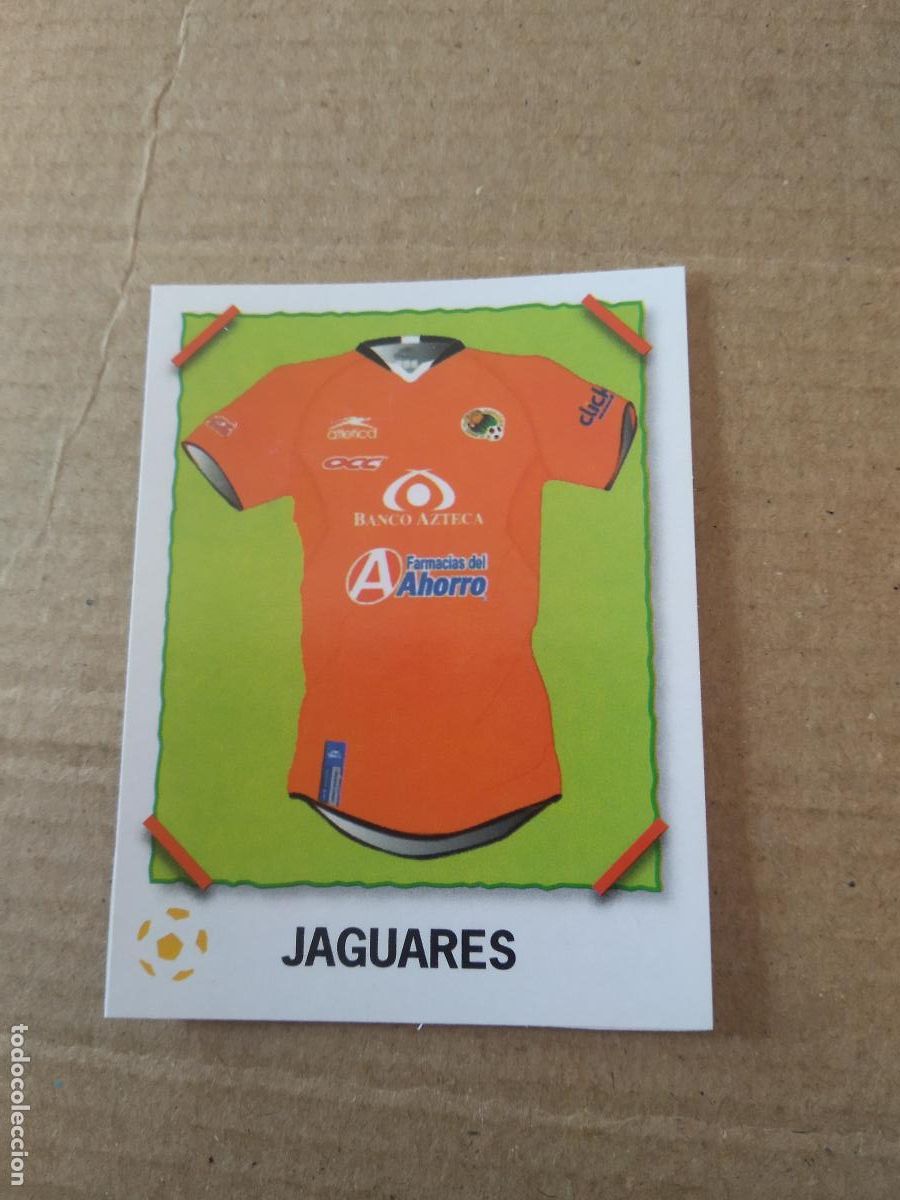 Cromos de f&uacute;tbol: CAMISETA JAGUARES CROMO PANINI LIGA M&Eacute;XICO F&Uacute;TBOL SUPERFUTBOL SUPER FUTBOL 2007