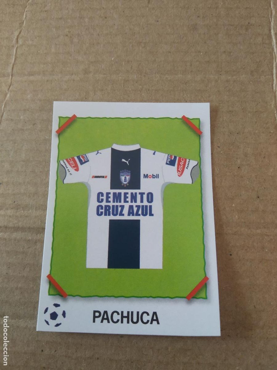 Cromos de f&uacute;tbol: CAMISETA PACHUCA CROMO PANINI LIGA M&Eacute;XICO F&Uacute;TBOL SUPERFUTBOL SUPER FUTBOL 2007