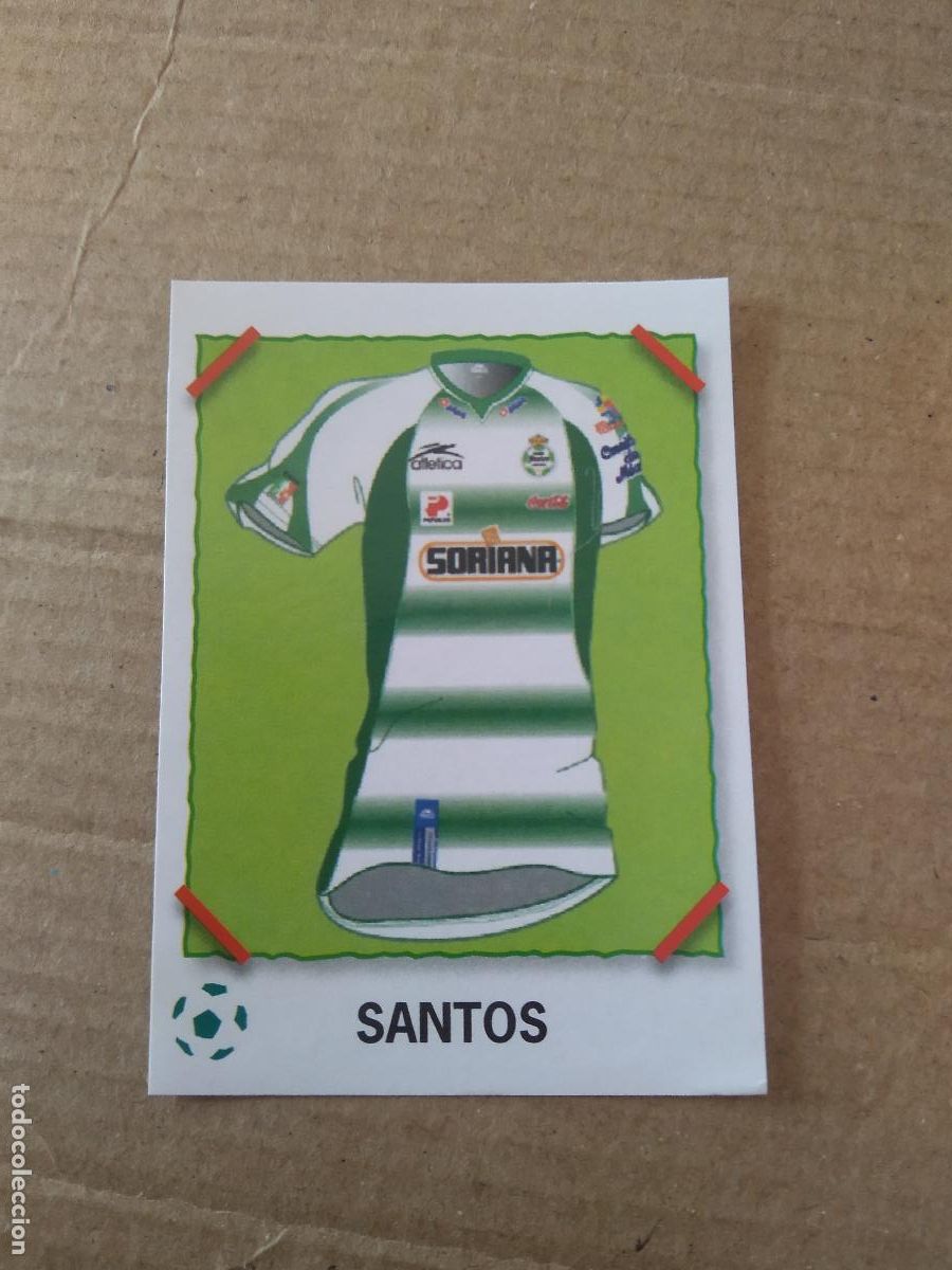 Cromos de f&uacute;tbol: CAMISETA SANTOS CROMO PANINI LIGA M&Eacute;XICO F&Uacute;TBOL SUPERFUTBOL SUPER FUTBOL 2007