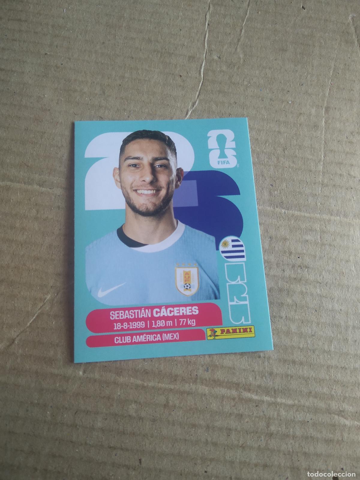 Cromos de f&uacute;tbol: URU 6 SEBASTIAN CACERES URUGUAY CROMO FUTBOL PANINI MUNDIAL 2026 WORLD CUP COPA DEL MUNDO
