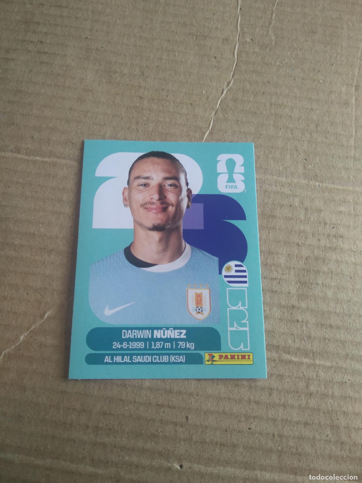 Cromos de f&uacute;tbol: URU 17 DARWIN NU&Ntilde;EZ URUGUAY CROMO FUTBOL PANINI MUNDIAL 2026 WORLD CUP COPA DEL MUNDO