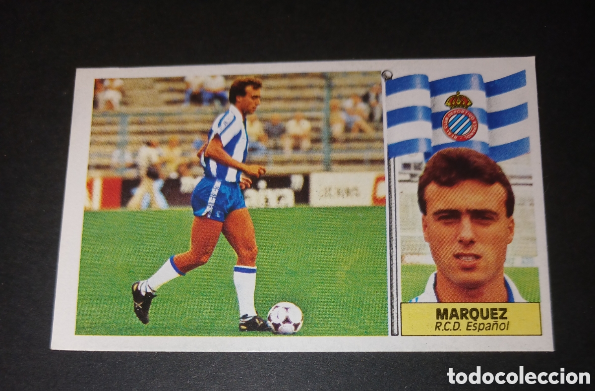 Cromos de f&uacute;tbol: Cromo M&aacute;rquez - RCD Espa&ntilde;ol - Ediciones Este - Liga 1986/1987 - Sin Pegar - Nunca Pegado
