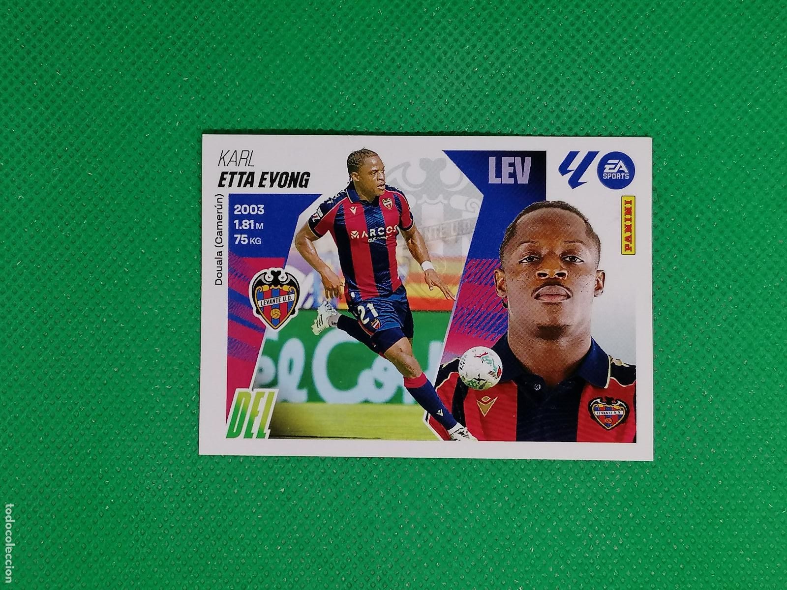 Cromos de f&uacute;tbol: 58 ETTA EYONG LEVANTE ULTIMOS FICHAJES ⚽ PANINI LIGA ESTE 25 26 2025 2026 ⚽