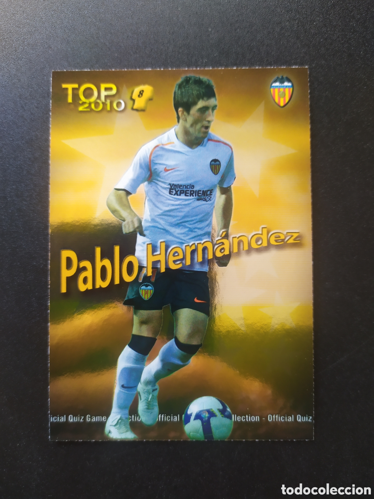 Cromos de f&uacute;tbol: Mundicromo fichas Liga 2009 2010 09 10 Pablo Hern&aacute;ndez top brillo dorado n&deg; 608 Valencia