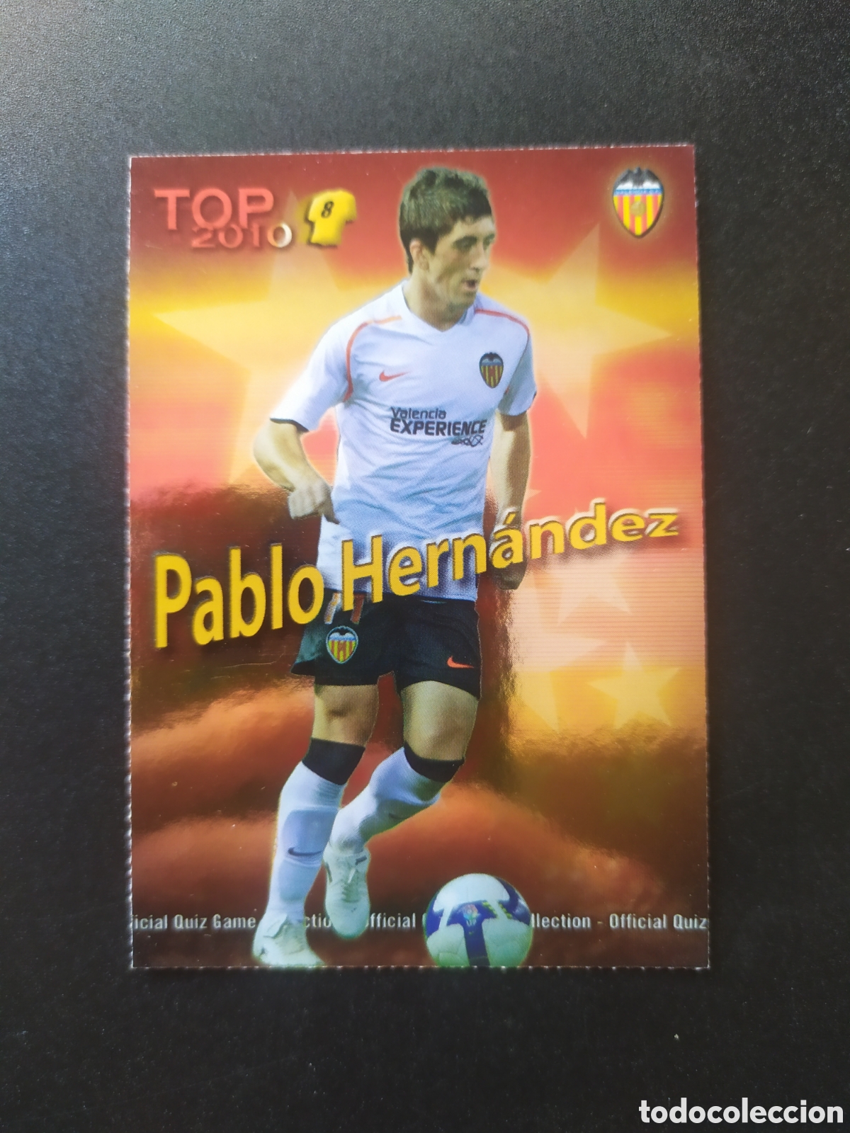 Cromos de f&uacute;tbol: Mundicromo fichas Liga 2009 2010 09 10 Pablo Hern&aacute;ndez top brillo rojo n&deg; 608 Valencia