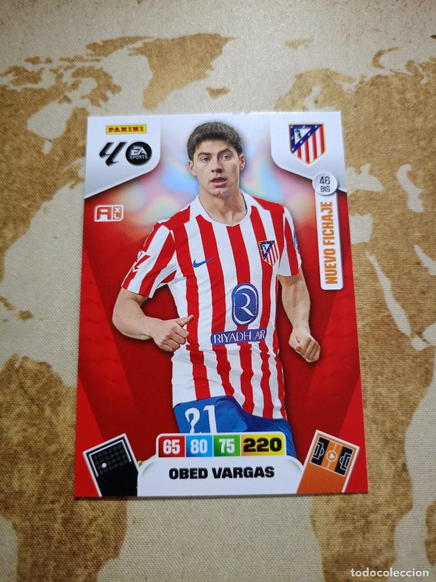Cromos de f&uacute;tbol: Atl&eacute;tico de Madrid 46 bis OBED VARGAS Adrenalyn 2025-26