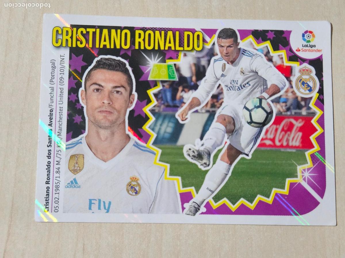 Cromos de f&uacute;tbol: CROMO N&ordm; 15 CRISTIANO RONALDO - ESTE 2018 19 - 18 19 - CROMO SIN PEGAR - REAL MADRID
