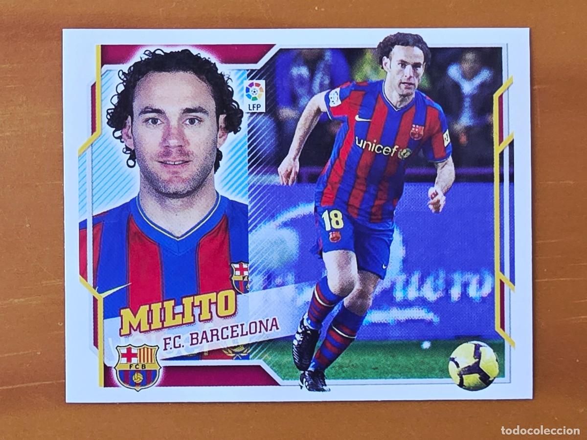 Cromos de f&uacute;tbol: 6 Gabi Milito, FC Barcelona, Panini Ediciones Liga Este 2010 2011 10 11