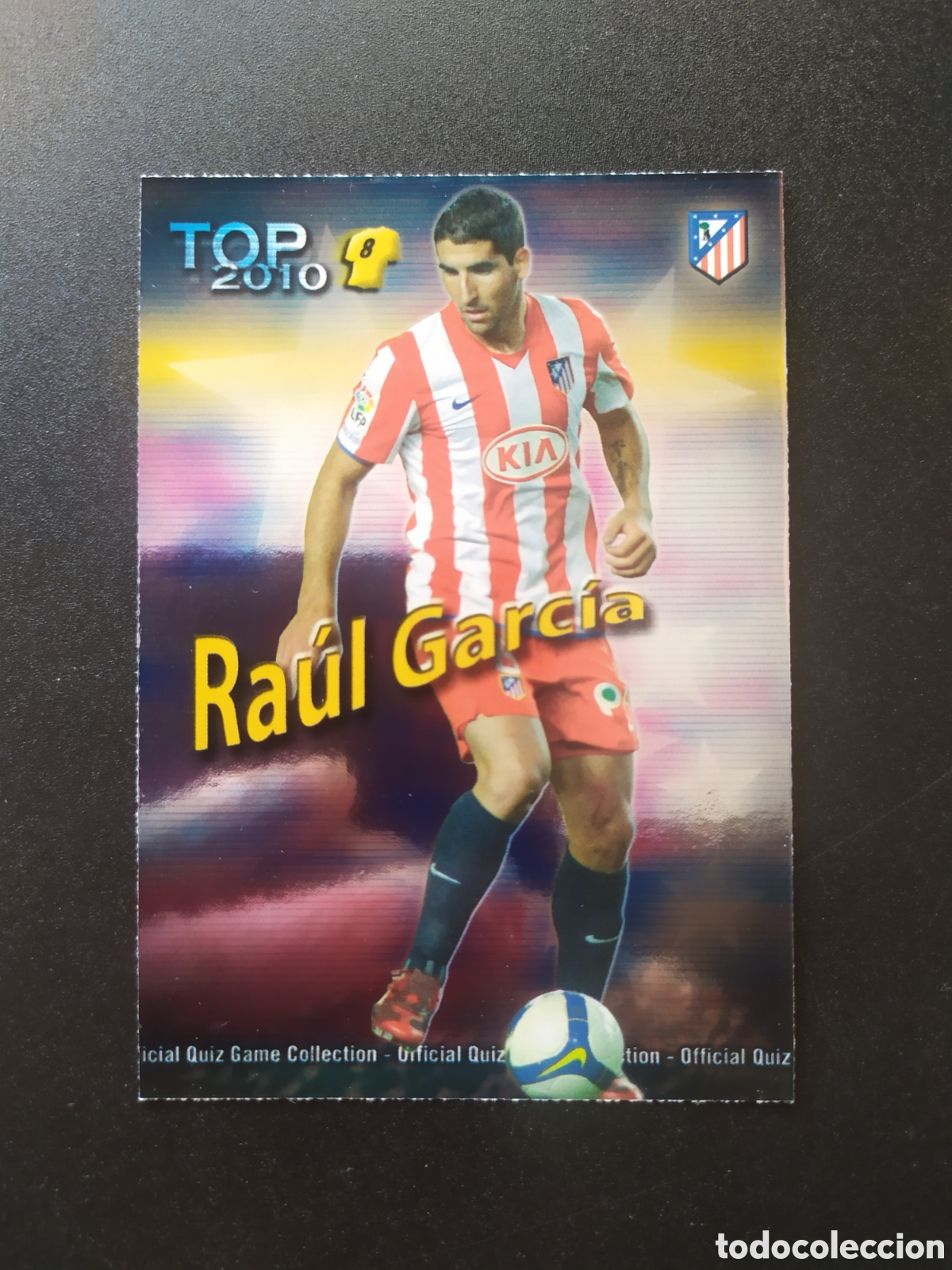 Cromos de f&uacute;tbol: Mundicromo fichas Liga 2009 2010 09 10 Ra&uacute;l Garc&iacute;a top brillo azul n&deg; 607 Atl&eacute;tico Madrid