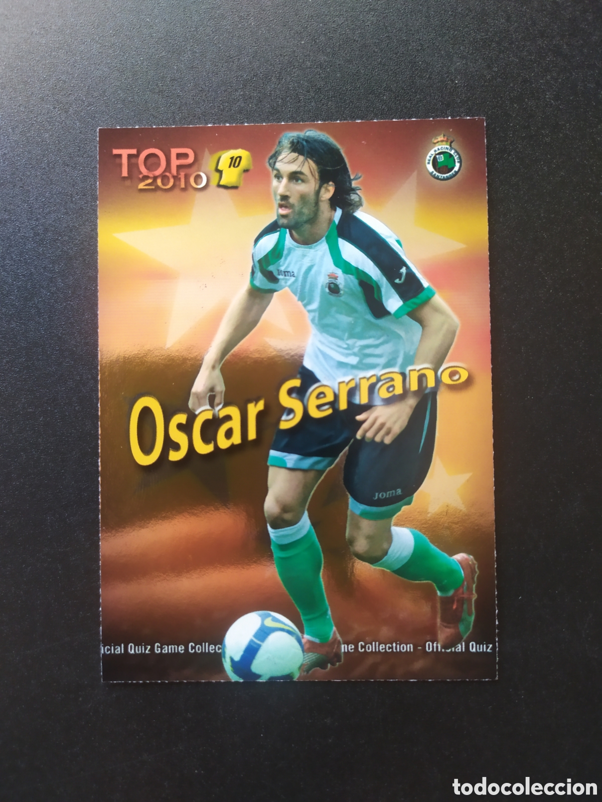 Cromos de f&uacute;tbol: Mundicromo fichas Liga 2009 2010 09 10 Oscar Serrano top brillo rojo n&deg; 617 Racing Santander