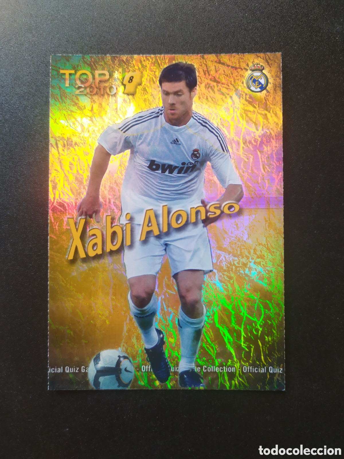 Cromos de f&uacute;tbol: Mundicromo fichas Liga 2009 2010 09 10 Xabi Alonso top fondo brillo jaspeado n&deg; 612 Real Madrid